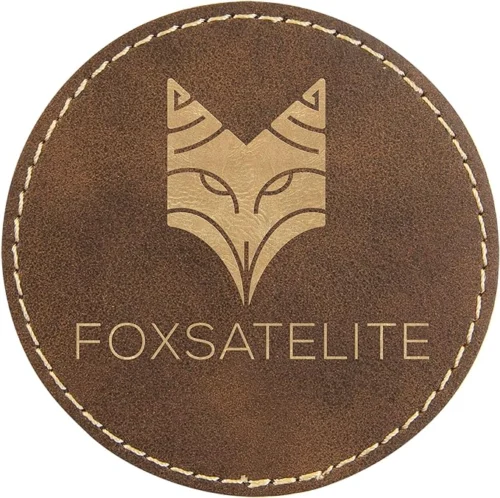 Fox Satellite Round Leatherette Patch