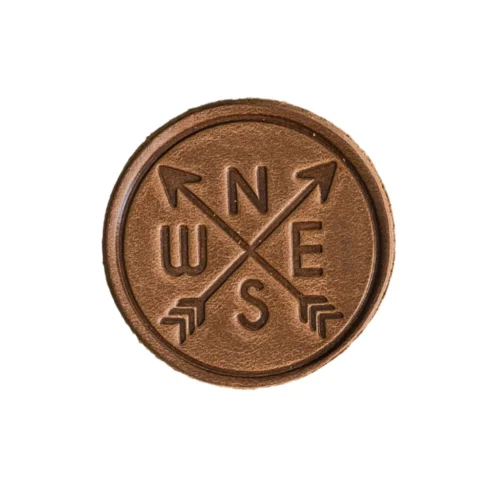 Compass Rose Leather Patches