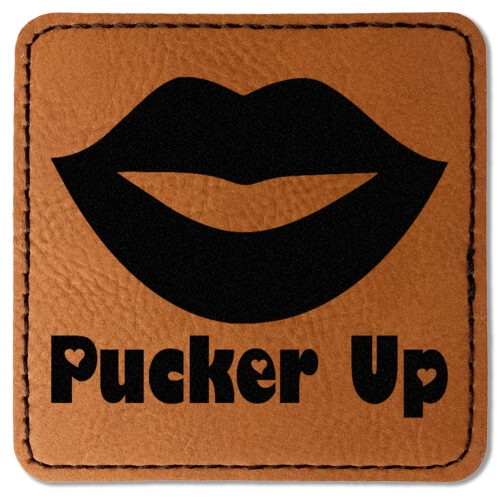 Lips Leather Iron On Patch