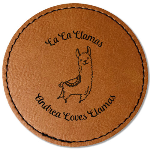 Llamas Leather Iron On Patch