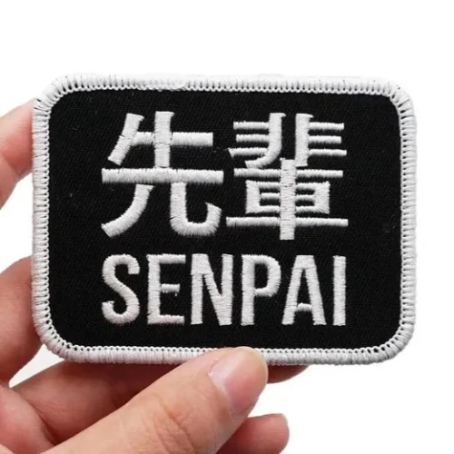 Anime Senpai Embroidery Velcro Patch,Embroidery Velcro Patch,Velcro Patch,Anime Senpai Patch