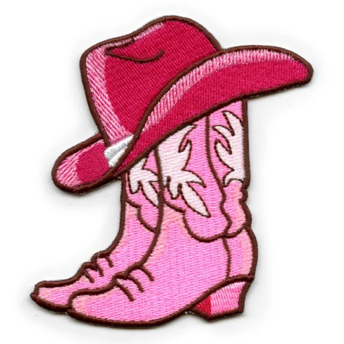 Cowboy Pink Hat Boots Patch,Boots Patch, Pink Hat Patch, Cowboy Hat Patch,Hat Patch,Pink Boots