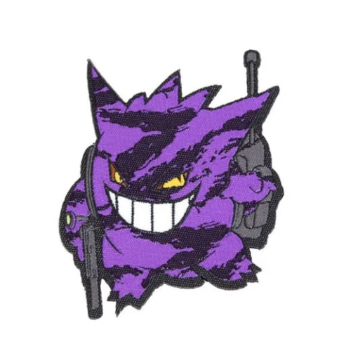 Pokemon Gengar Velcro Patch, Velcro Patch, Pokemon Velcro Patch, Gengar velcro Patch