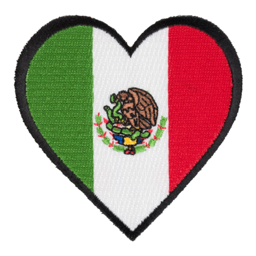 Heart Mexican Flag Patch