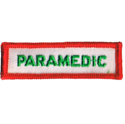 Paramedic Vintage Embroidered Patches