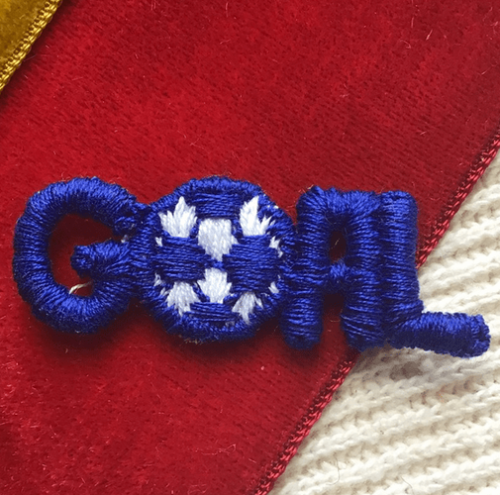 QAID MEI BALI SAKINA KO MILA BABA KA SAR Goal Sew On Applique Patch