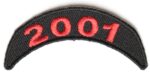 2001 Upper Year Rocker Patch In Red