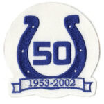 2002 Indianapolis Colts 50th Anniversary Logo Patch | stitchpatches.com