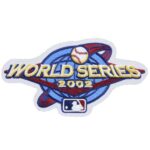 2002 MLB World Series Logo Jersey Patch San Francisco Giants vs. Anaheim Angels | stitchpatches.com