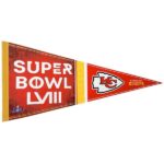 2024 NFL Super Bowl Forty Niners Champions Kansas City Chiefs Pennant | stitchpatches.com