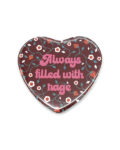 Always Filled With Rage Heart-Shaped Big Pinback Button