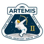 Artemis 2 Mission Patch Journeying Towards the Moon Horizon | stitchpatches.com