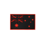 Australia [Black/Red] Velcro Patch Flag | stitchpatches.com