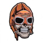 Aviator Skull Helmet & Goggles Patch, Skull Back Patches