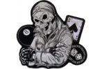 Biker Life 8 Ball Ace of Spades Skull Patch