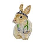 Bunny Iron On Patch Hop into Cuteness | stitchpatches.com