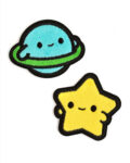 Celestial Babies (Star + Planet) Fuzzy Sticky Patch Set