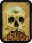 Day Of The Dead Malo Skull & Roses Genuine Leather Patch