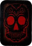 Day Of The Dead Red Skull Genuine Leather Patch