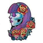 Day Of The Dead Violeta Candy Skull Patch, Sugar Skull Patch