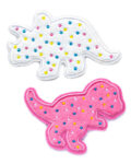 Dino Cookie Fuzzy Sticky Patch Set