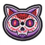 El Gato Sugar Skull Patch, Day Of The Dead Patches