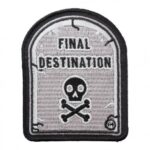 Final Destination Skull & Bones Headstone Patch, Death Patches