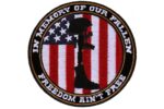 Freedom Ain’t Free In Memory of Our Fallen Boot Rifle Helmet Patriotic Iron on Patch