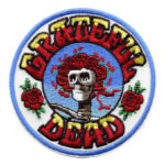 Grateful Dead Bertha Patch Skull Rose Logo Embroidered Iron On – S (Light Blue) | stitchpatches.com