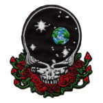 Grateful Dead Space Your Face Patch Skull Roses Embroidered Iron On | stitchpatches.com