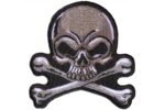 Gray Skull and Cross Bones Patch