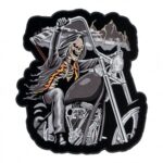 Grim Reaper On A Motorcycle Patch, Biker Back Patches