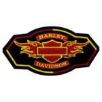 Harley Davidson Flame Chenille Motorcycle Patch, Harley Patches