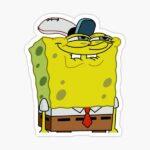 Imagination Spongebob Meme Face Sticker | stitchpatches.com