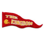 Kansas City The Kingdom Pennant Patch Football Fan Missouri Embroidered Iron On | stitchpatches.com