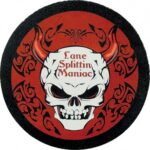 Lane Splittin Maniac Horned Skull Genuine Leather Patch