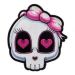 Love At First Sight Girly Skull Patch, Ladies Back Patches