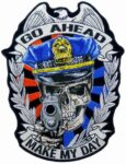 Make My Day Police Skull Patch, Law Enforcement Patches