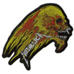 Metallica Flaming Skull Patch Fire Rock Metal Band Woven Iron On | stitchpatches.com