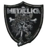 Metallica Raiders Skull Crest Patch Rock Metal Band Woven Iron On | stitchpatches.com