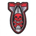 Missile Bomb Skull & Crossbones Patch, Warhead Bomb Patches