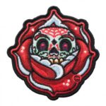 Muerte Rose Sugar Skull Patch, Day Of The Dead Patches