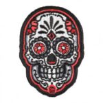 Ojos De Margaritas Rojas Sugar Skull Patch, Candy Skull Patches