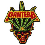 Pantera Leaf Skull Patch Pot Heavy Metal Embroidered Iron On | stitchpatches.com