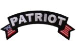 Patriot Rocker Iron on Patch With US Flag