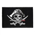 Pirate Deadman Swords Flag Patch, Pirate Patches