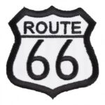 Route 66 Road Sign White Patch, Travel Souvenir Patches