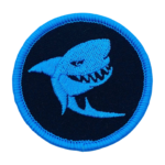 Shark Morale Patch Dive into Courage | stitchpatches.com