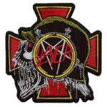 Slayer Skull Profile Patch Heavy Metal Band Embroidered Iron On | stitchpatches.com