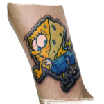 SpongeBob Patch Tattoo – Fun Designs